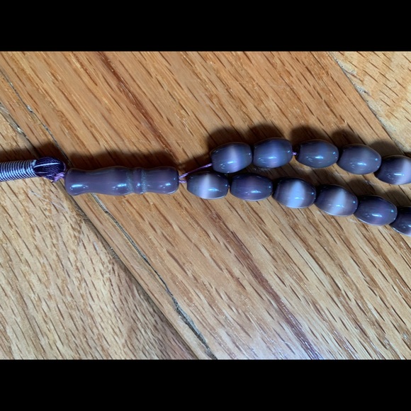 Prayer beads rosary purple stone new - Picture 8 of 8
